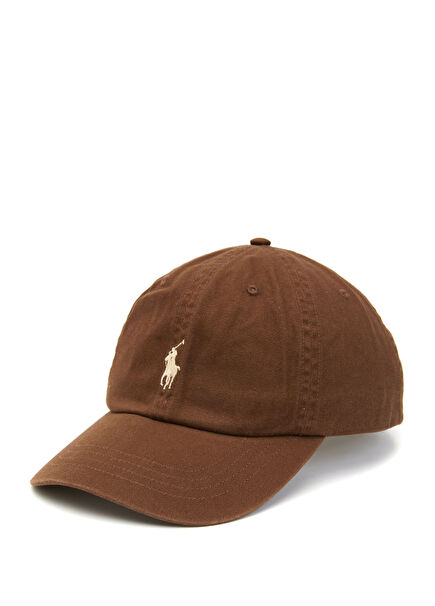 Kahverengi Logo Nakışlı Erkek Şapka