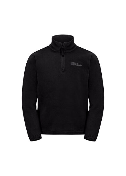 Taunus Black Half Zipper K Unisex Kids Fleece