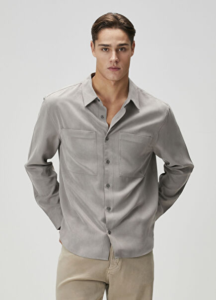 Relaxed Fit Grey Shirt