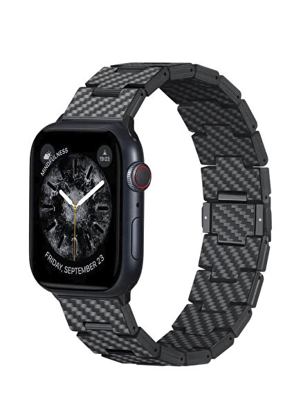 Modern Series Apple Watch / Ultra-Compatible Retro Steel Carbon Fiber Band