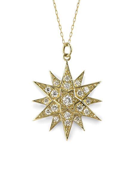 Celestial Star 14K Gold Diamond Women's Necklace