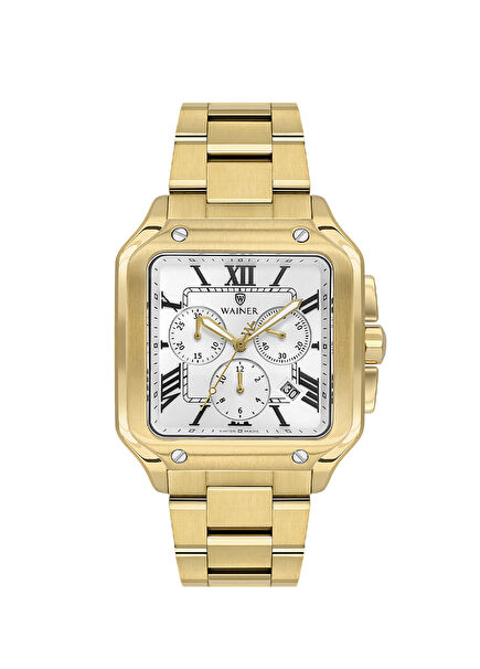 WA.18090-G Gold Color Steel Men's Wristwatch