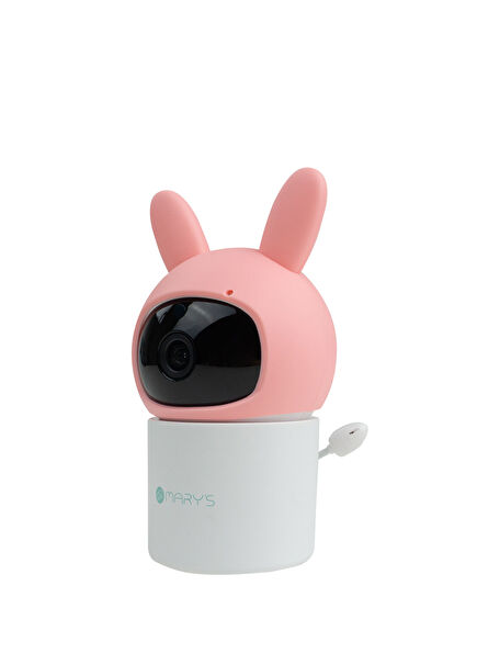 Pink Rabbit Rotating Baby Monitor