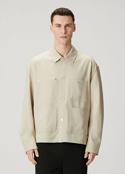 Bej Yün Dış Gömlek