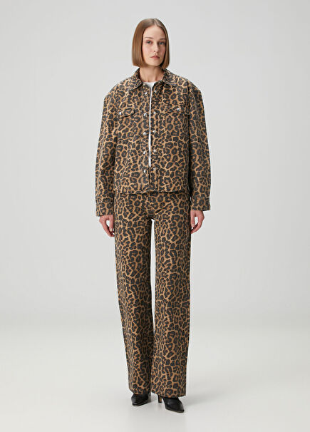 Hugh Leopard Print Jeans