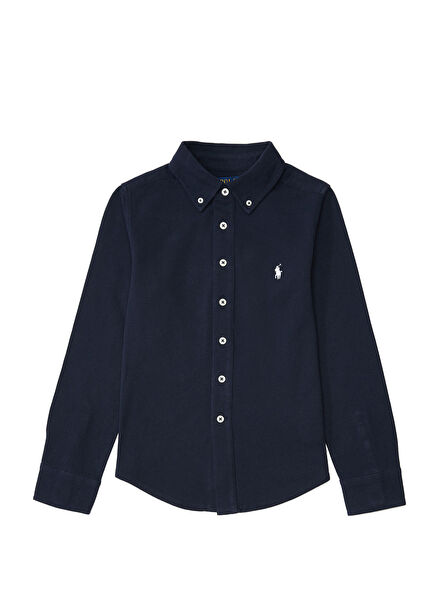 Navy Blue Logo Boys Shirt