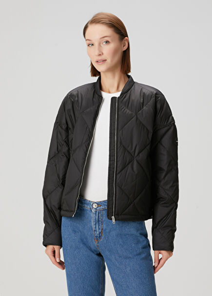 Siyah Kapitoneli Bomber Mont
