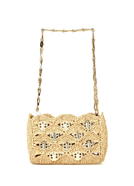 Gold Women's Raffia Bag