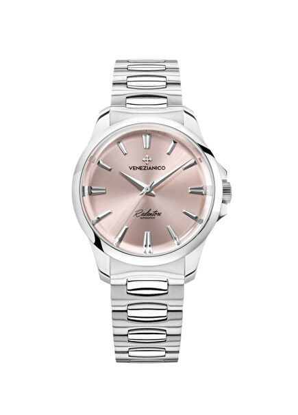 1121503C Redentore Kurmalı Otomatik Pudra Rengi Çelik Kadın Kol Saati