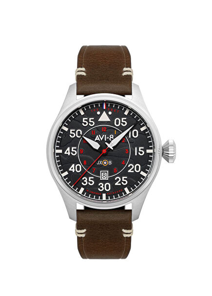 AV-4097-01 Çelik Kahverengi Erkek Kol Saati
