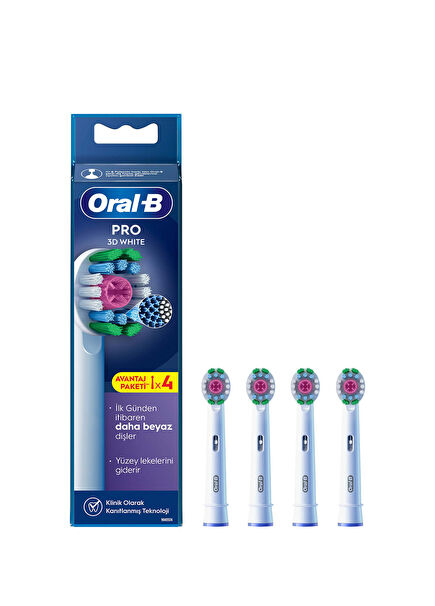 Pro 3D White X-Filament 4-Pack Rechargeable Toothbrush Replacement Head