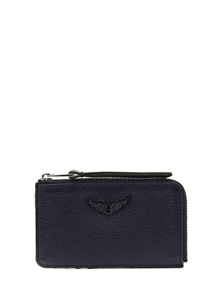 Black Silver Women's Leather Wallet