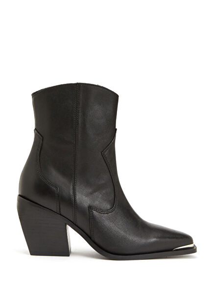 Siyah Kadın Deri Bot