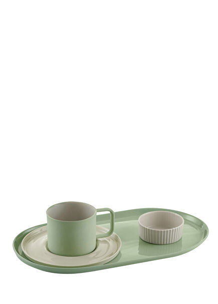 Light Green Porcelain Coffee Set
