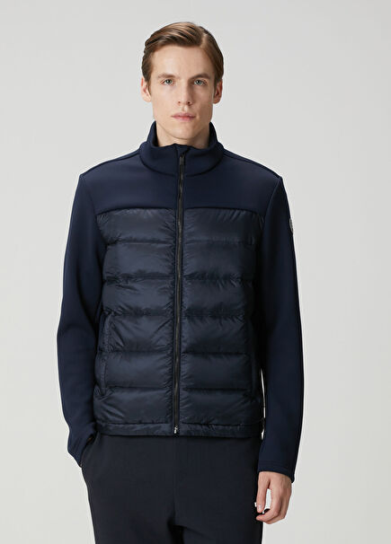 Mike Navy Blue Puff Coat
