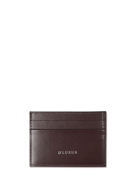 Mannaz Bitter Brown Leather Card Holder