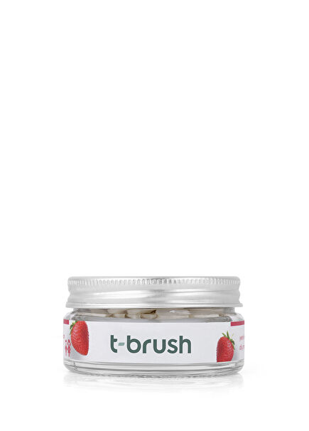 Çilekli Florürlü Glutensiz 90 Adet Doğal Çocuk Diş Macunu Tableti