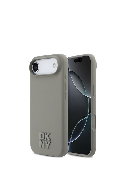iPhone 17 Air Metal Logo Silicone MagSafe Compatible Phone Case