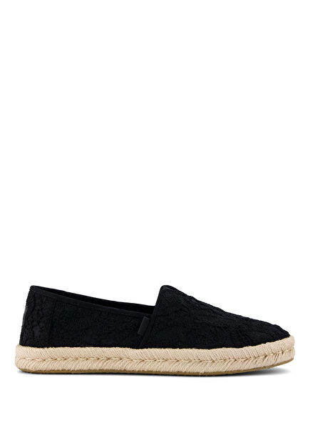 Alpargata Rope 2.0 Floral Crochet Siyah Kadın Espadril