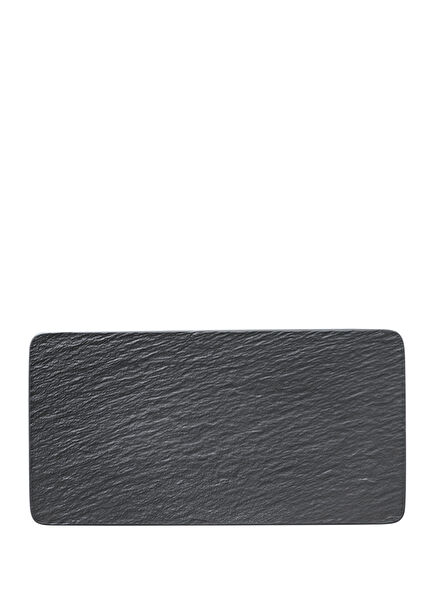 Manufacture Rock Siyah Porselen Dikdörtgen Servis Tabağı 35 cm