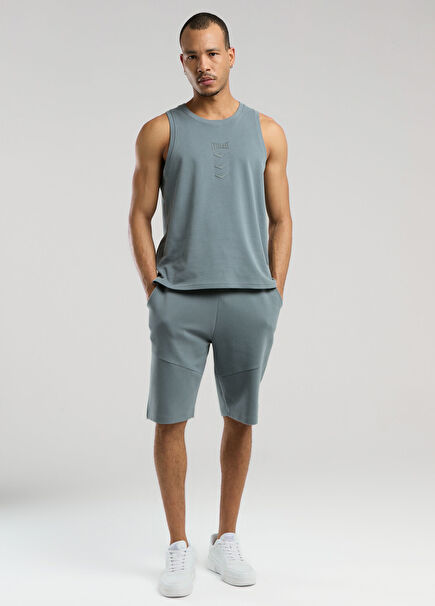 Gri Relaxed Regular Erkek Spor Şort