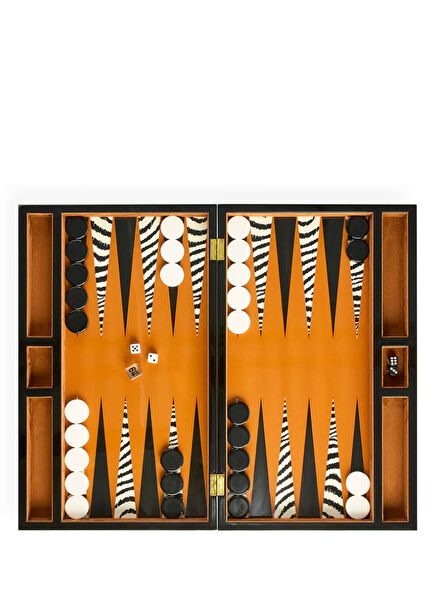 Zebra Wooden Backgammon