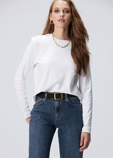Beyaz Basic Sweatshirt