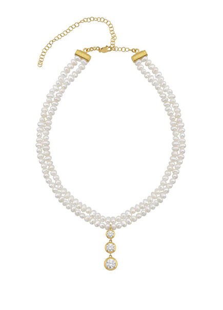 Bella Gümüş Üzeri 24 Ayar Altın Kaplama Unisex Choker Kolye
