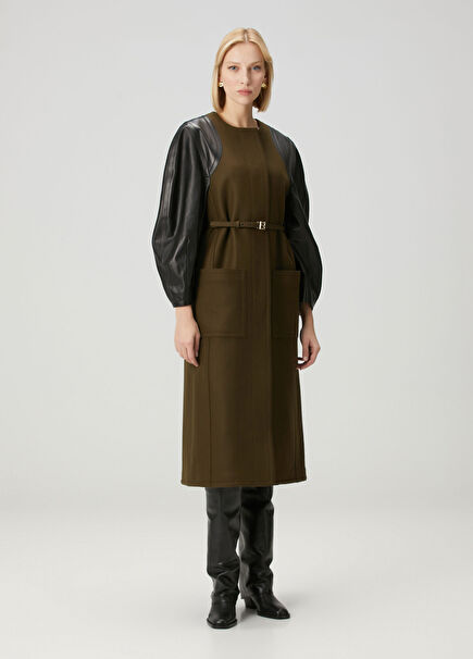 Haki Deri Garnili Kaban