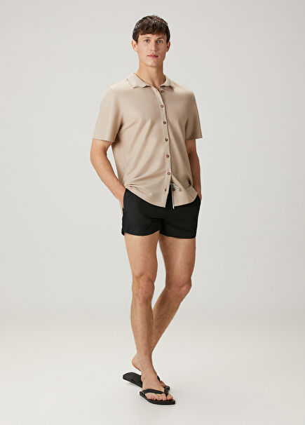 Colins Black Waist Corded Swimsuit