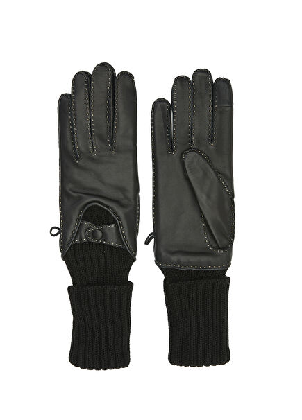 Tamary Black Women's Leather Gloves