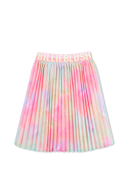 Multicolored Girls Pleated Skirt