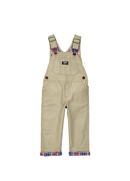 Yeşil Ayarlanabilir Askılı Erkek Çocuk Salopet