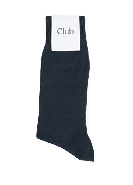 Navy Blue Slim Men's Mercerized Socks