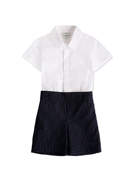 Lacivert Beyaz Erkek Bebek Tulum