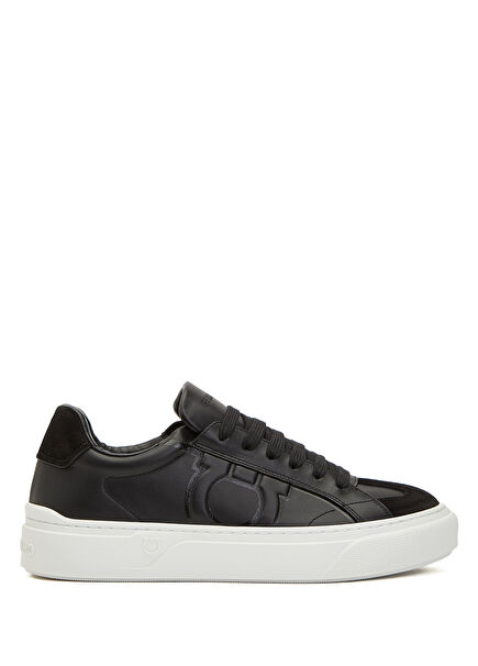 Black Men's Leather Sneakers