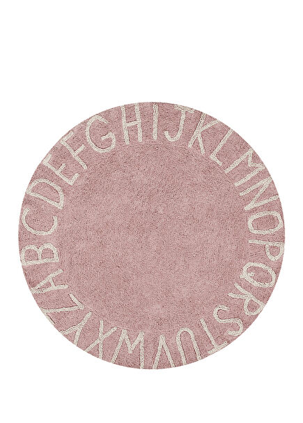 Round Vintage Pink Rug