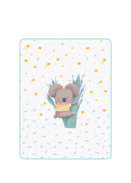 Koko Organik Pamuk Çift Taraflı Biyeli Unisex Bebek Müslin Battaniye