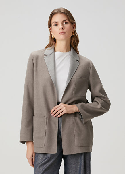 Cardi Beige Wool Jacket