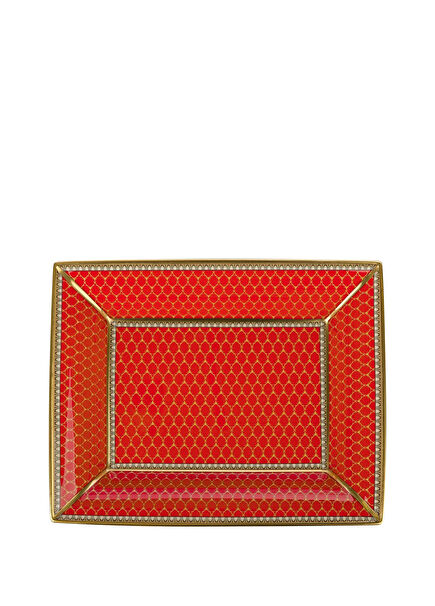 GC Antler Trellis Red Porcelain Decorative Plate