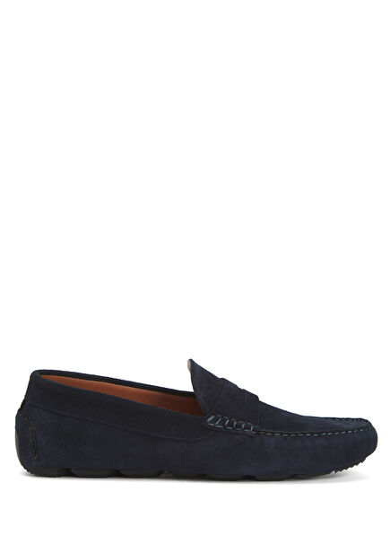 Navy Blue Men's Suede Driver