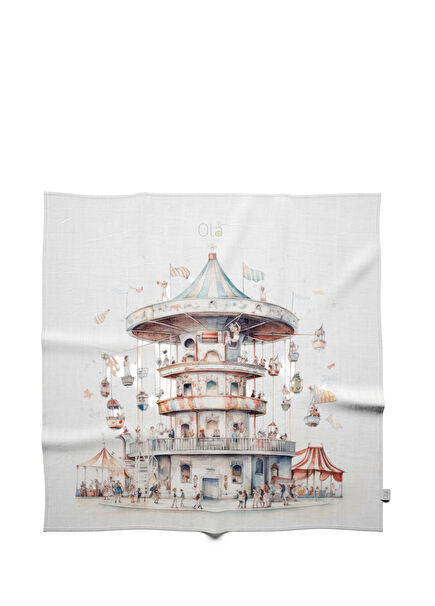 Atlı Karınca Patterned Muslin Blanket