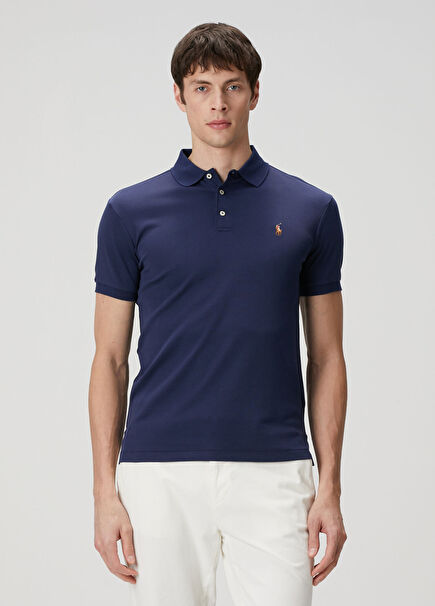 Slim Fit Navy Blue Polo T-Shirt
