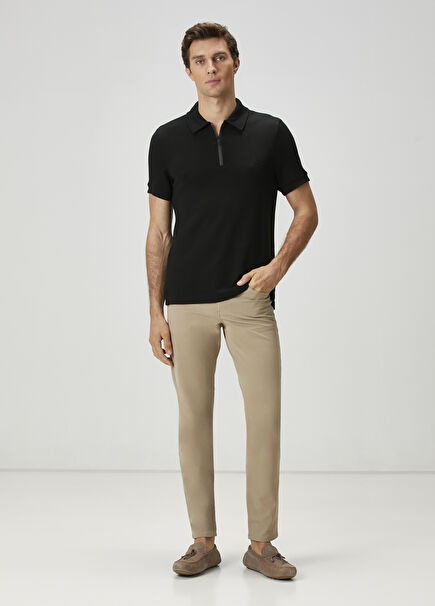 Bej Stretch Spor Pantolon