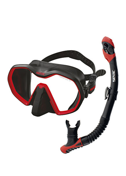 Icona Kırmızı Maske Şnorkel Seti 