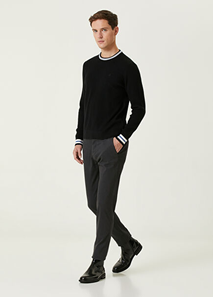 Antrasit Yumuşak Dokulu Twill Chino Pantolon