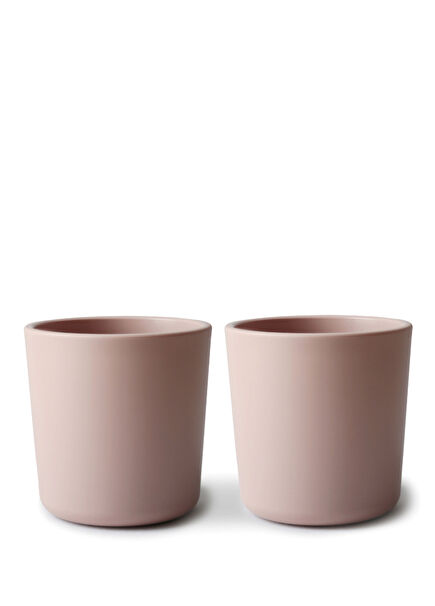 Blush Plastic 2-Piece Cup Set