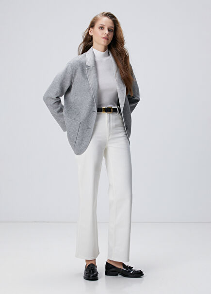 Limited Açık Gri Yün Karışımlı Ceket