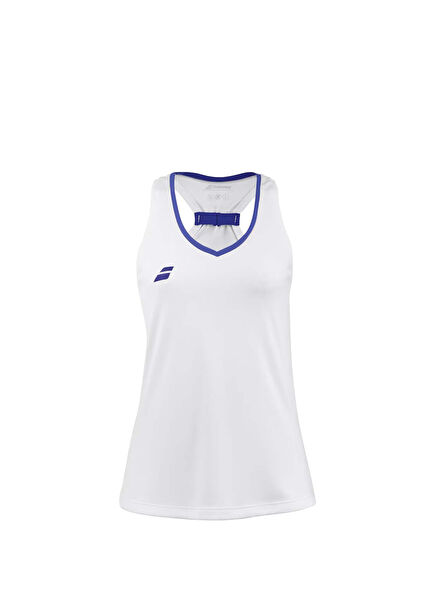 Play Beyaz Kadın Tank Top Spor Atlet