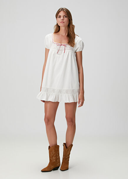 Lucky White Mini Poplin Dress